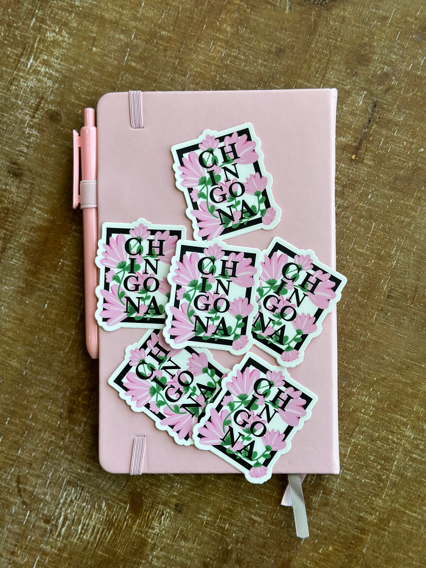 Chingona Floral waterproof Sticker