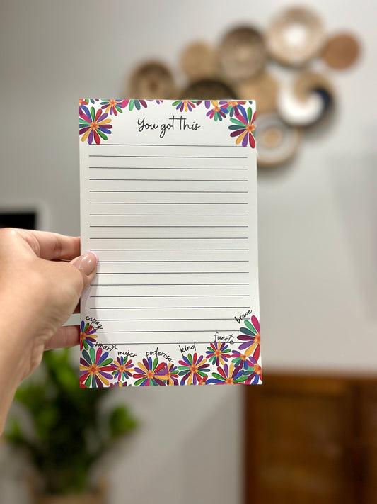 You got this! Spanglish Affirmations Notepad