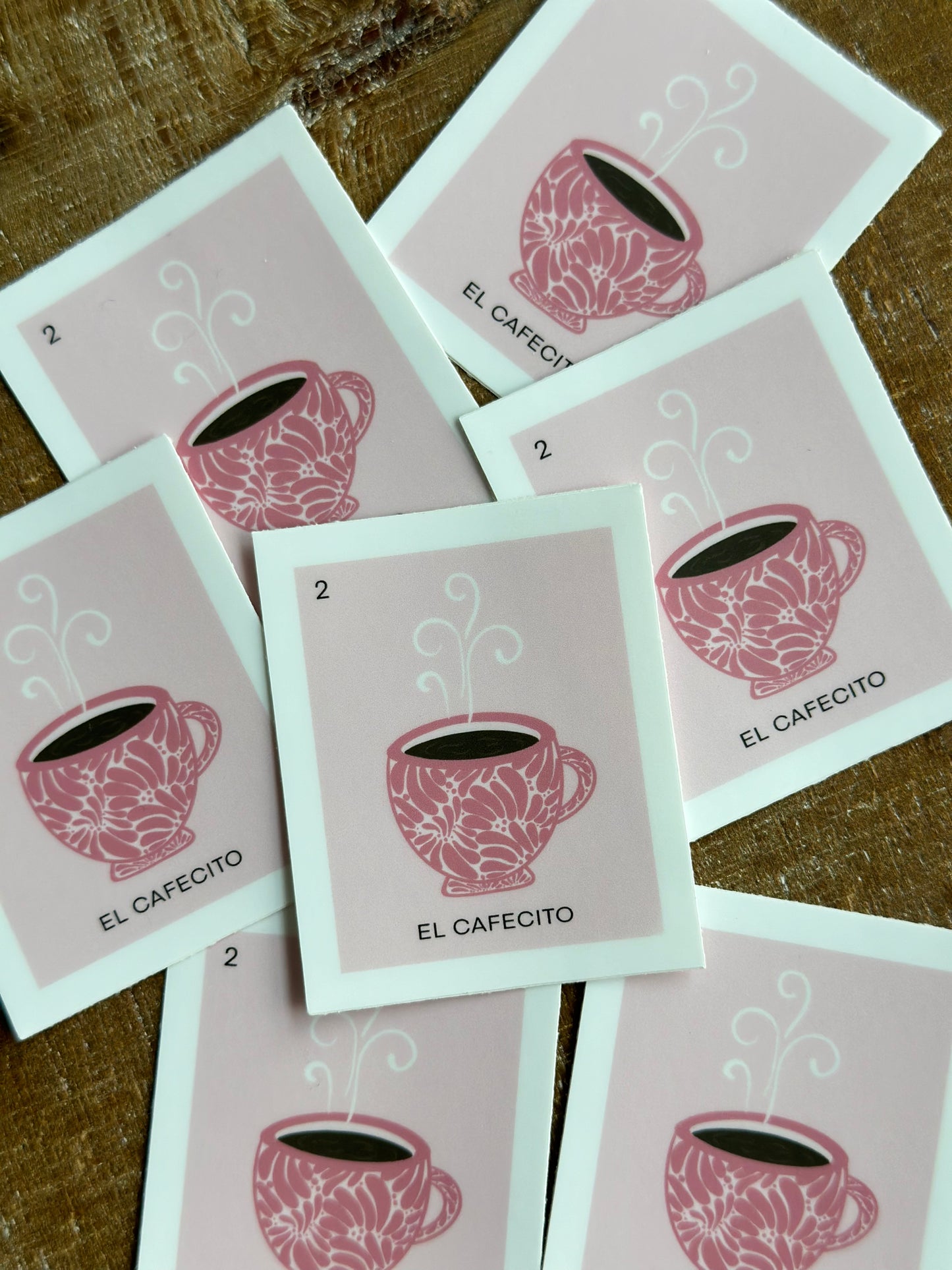 El Cafecito Loteria Card Vinyl Sticker