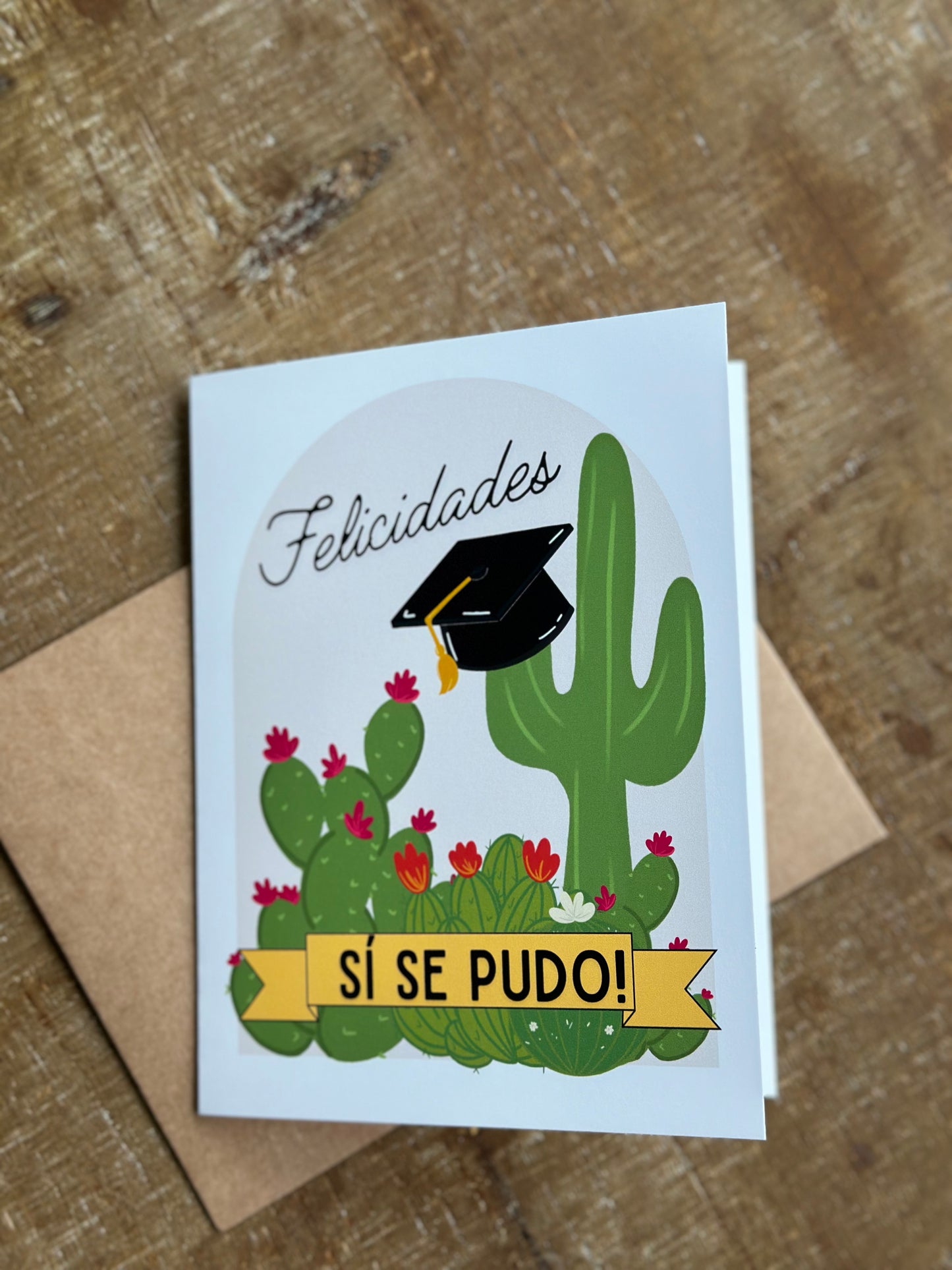 Felicidades Cactus Graduation Greeting Card