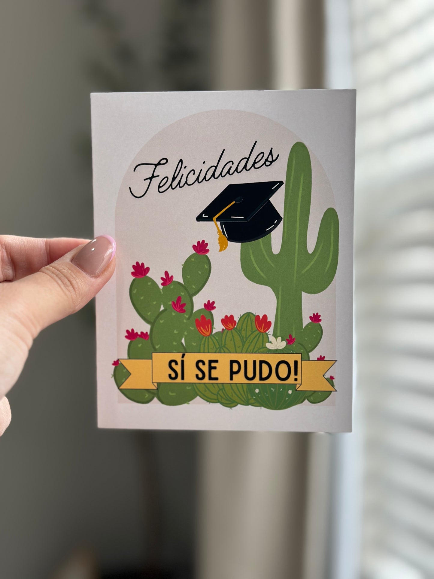 Felicidades Cactus Graduation Greeting Card