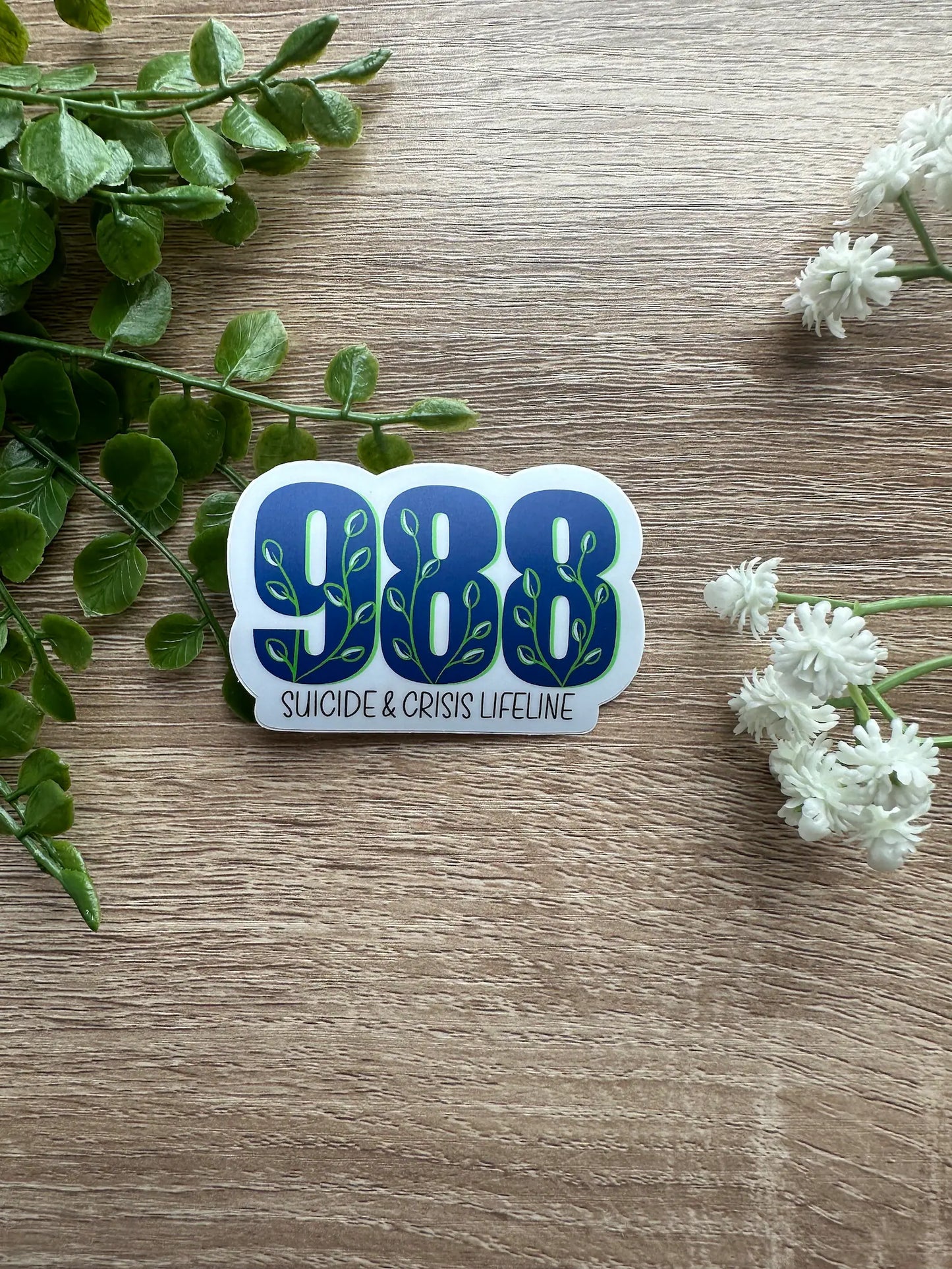 988 Suicide and Crisis Lifeline Vinyl Sticker