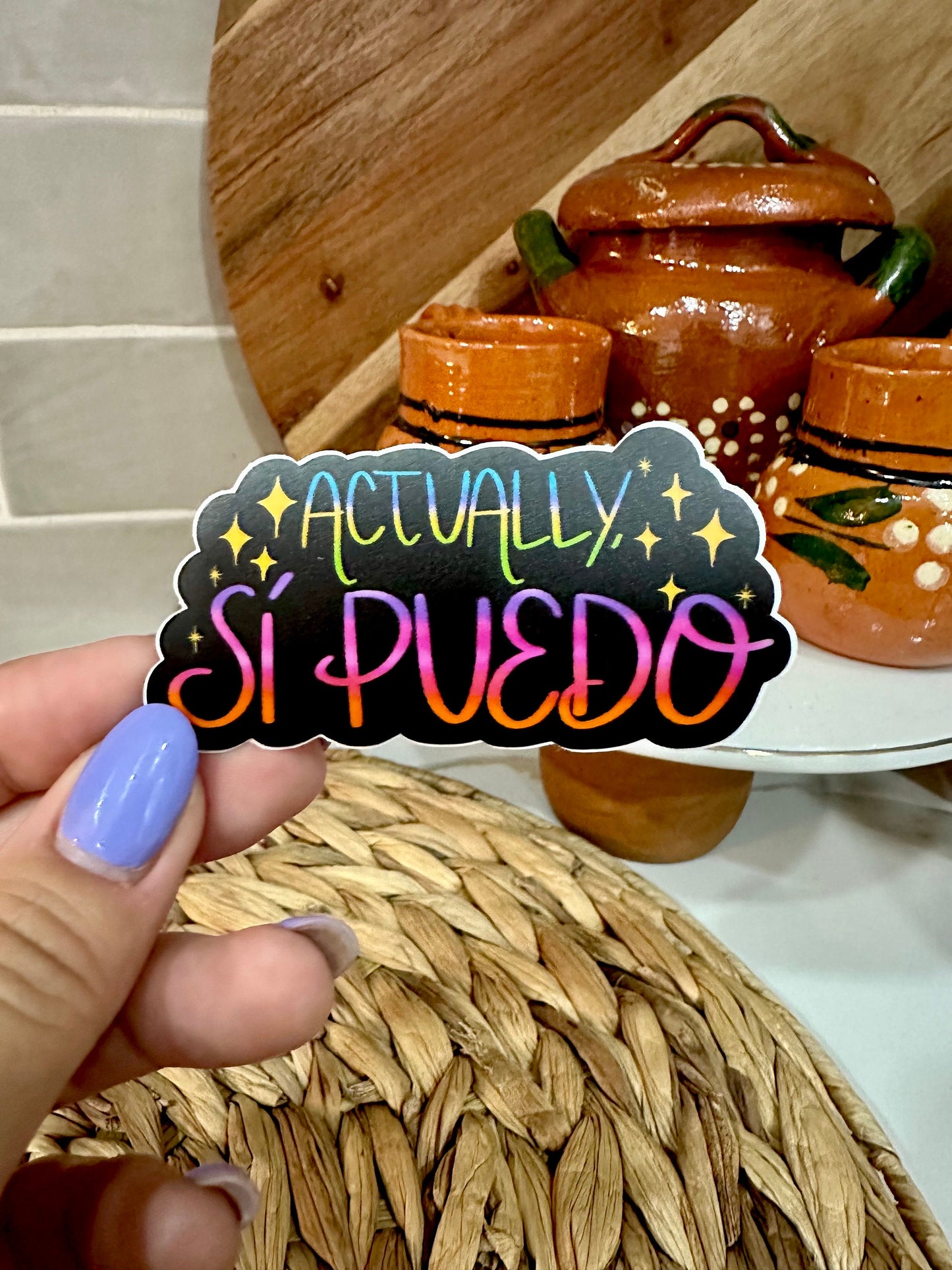 Actually, Si Puedo Vinyl Sticker