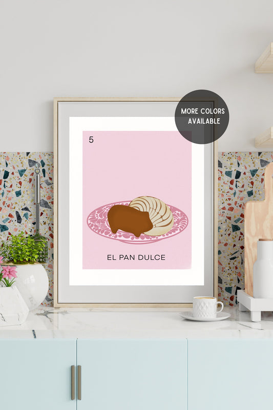 El Pan Dulce Talavera Loteria Card Art Print