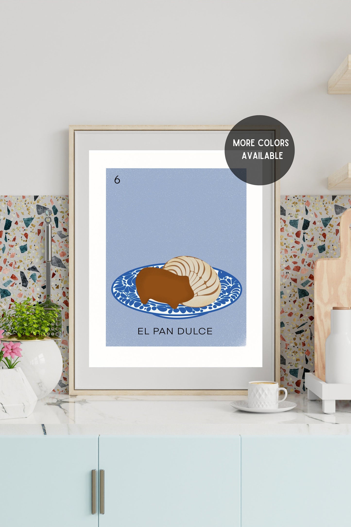 El Pan Dulce Talavera Loteria Card Art Print