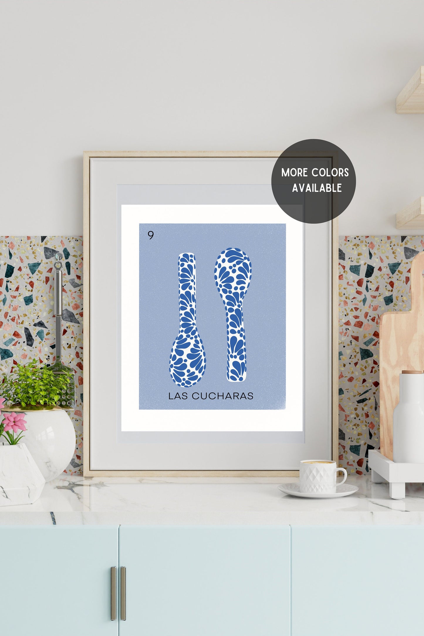 Las Cucharas Talavera Loteria Art Print