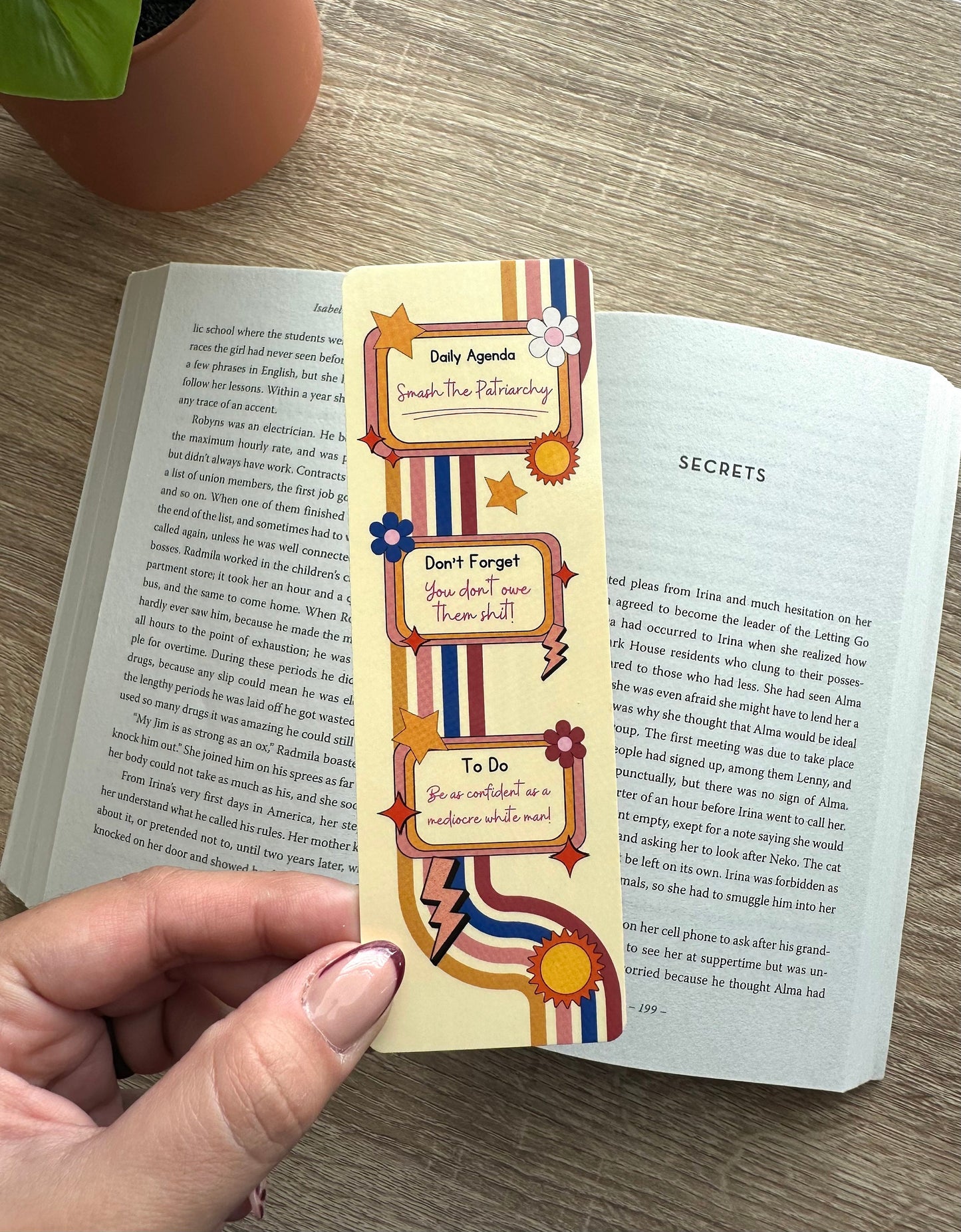 Smash the Patriarchy Feminist Bookmark