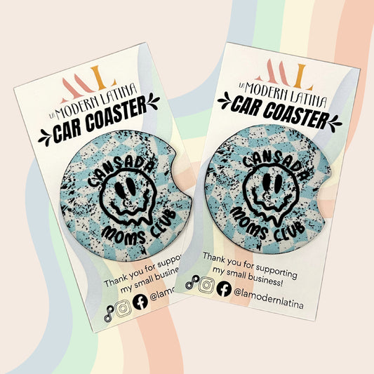 CANSADA MOMS CLUB Car Coaster