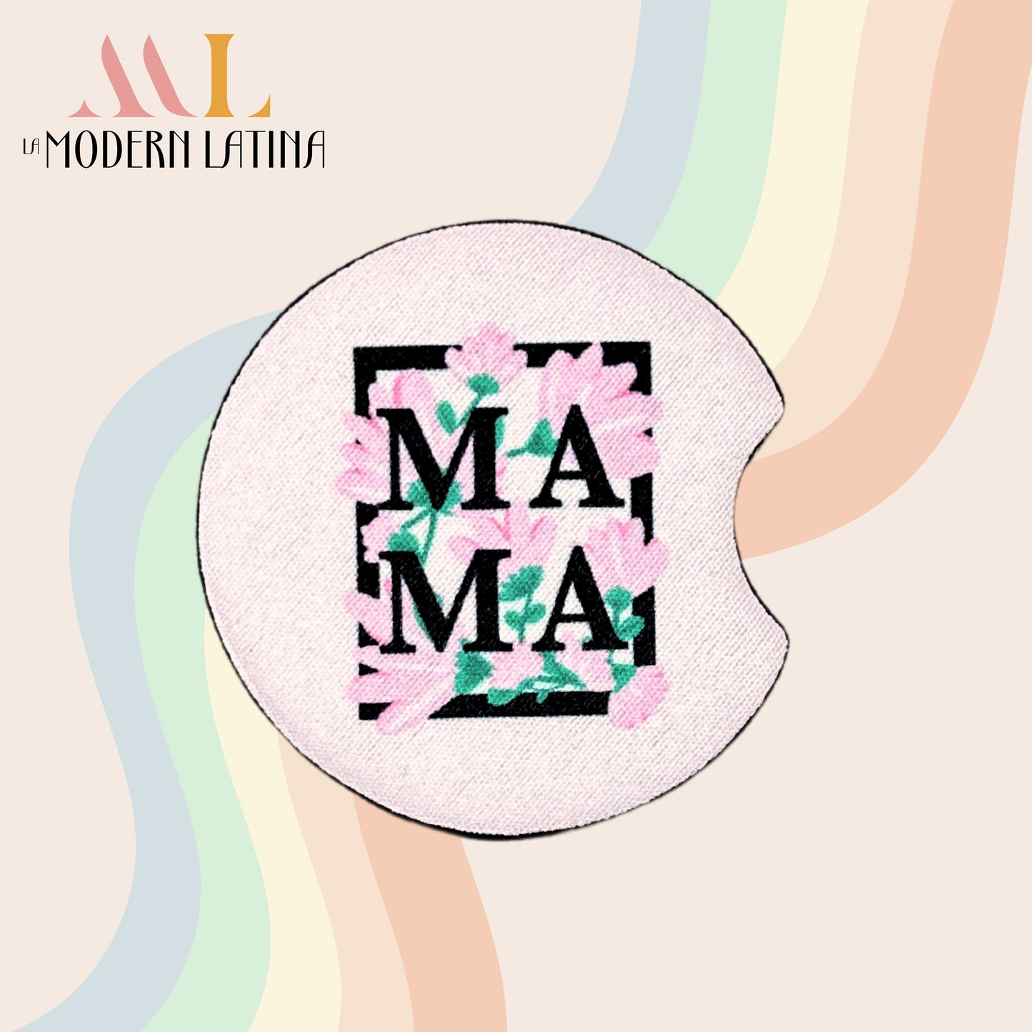 MAMA Floral Car Coaster