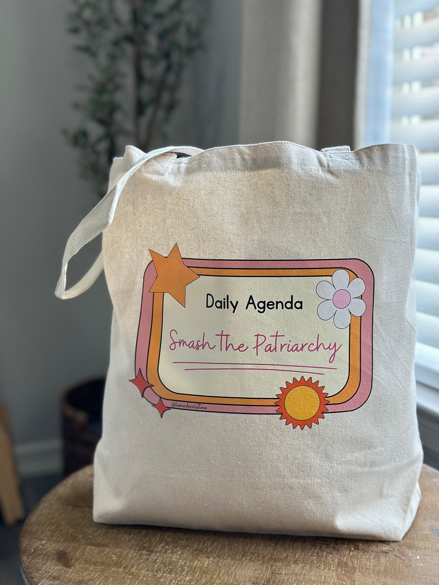 Daily Agenda, Smash the Patriarchy Tote Bag