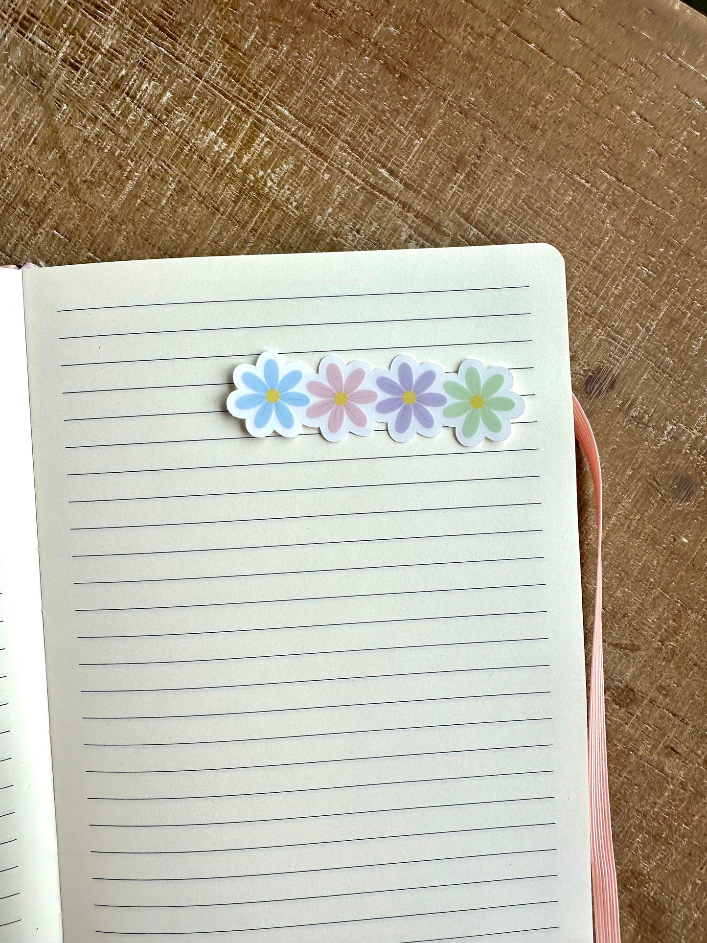 Daisy Flower Clear Vinyl Stickers