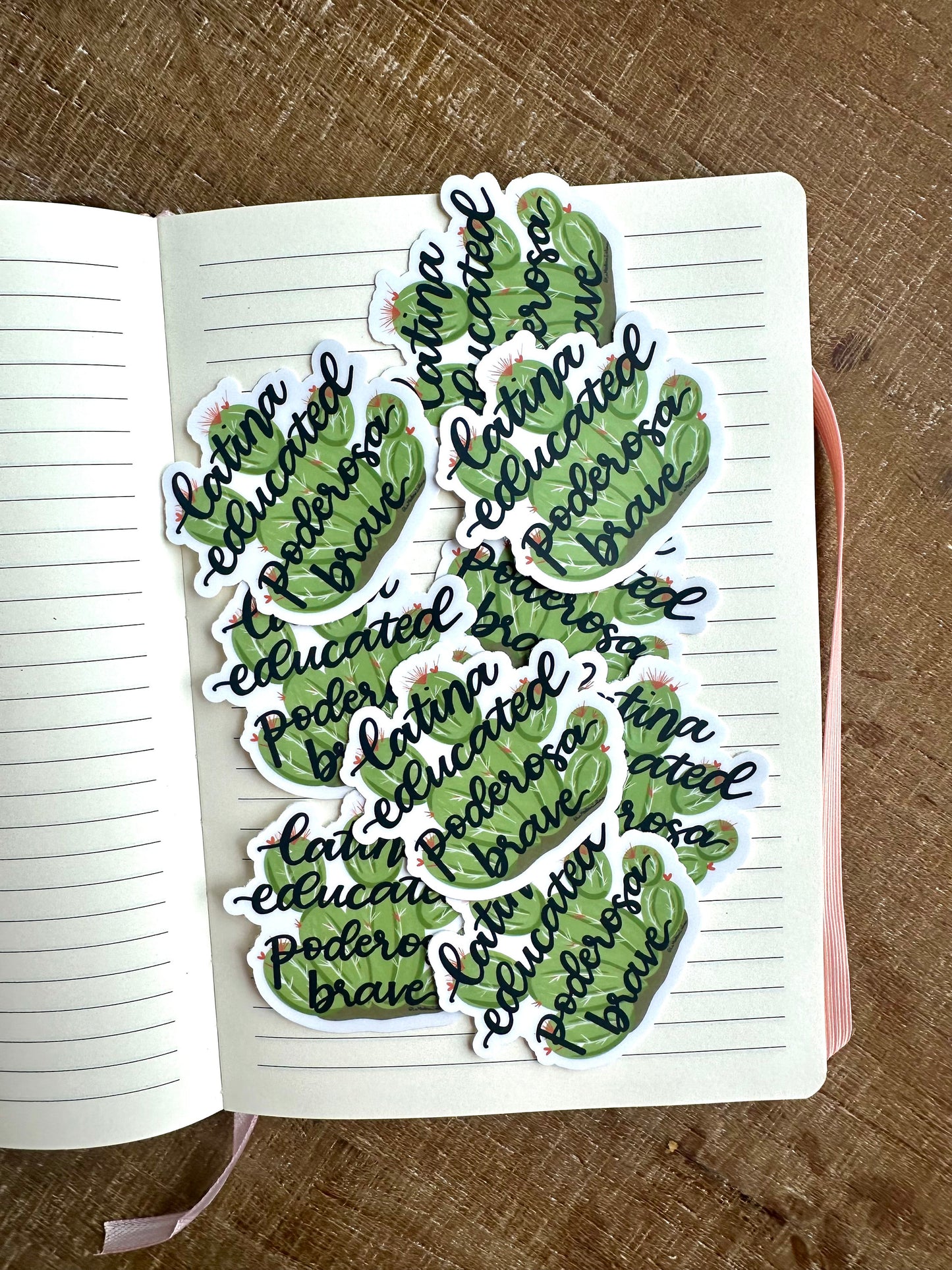 Latina Educated Poderosa Brave waterproof Sticker