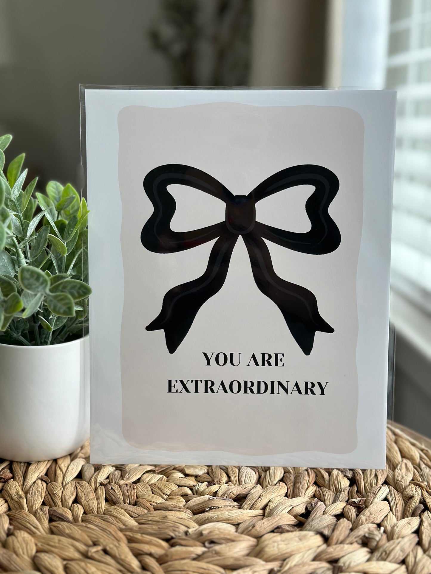 You are Extraordinary Coquette Black Bow Art Print