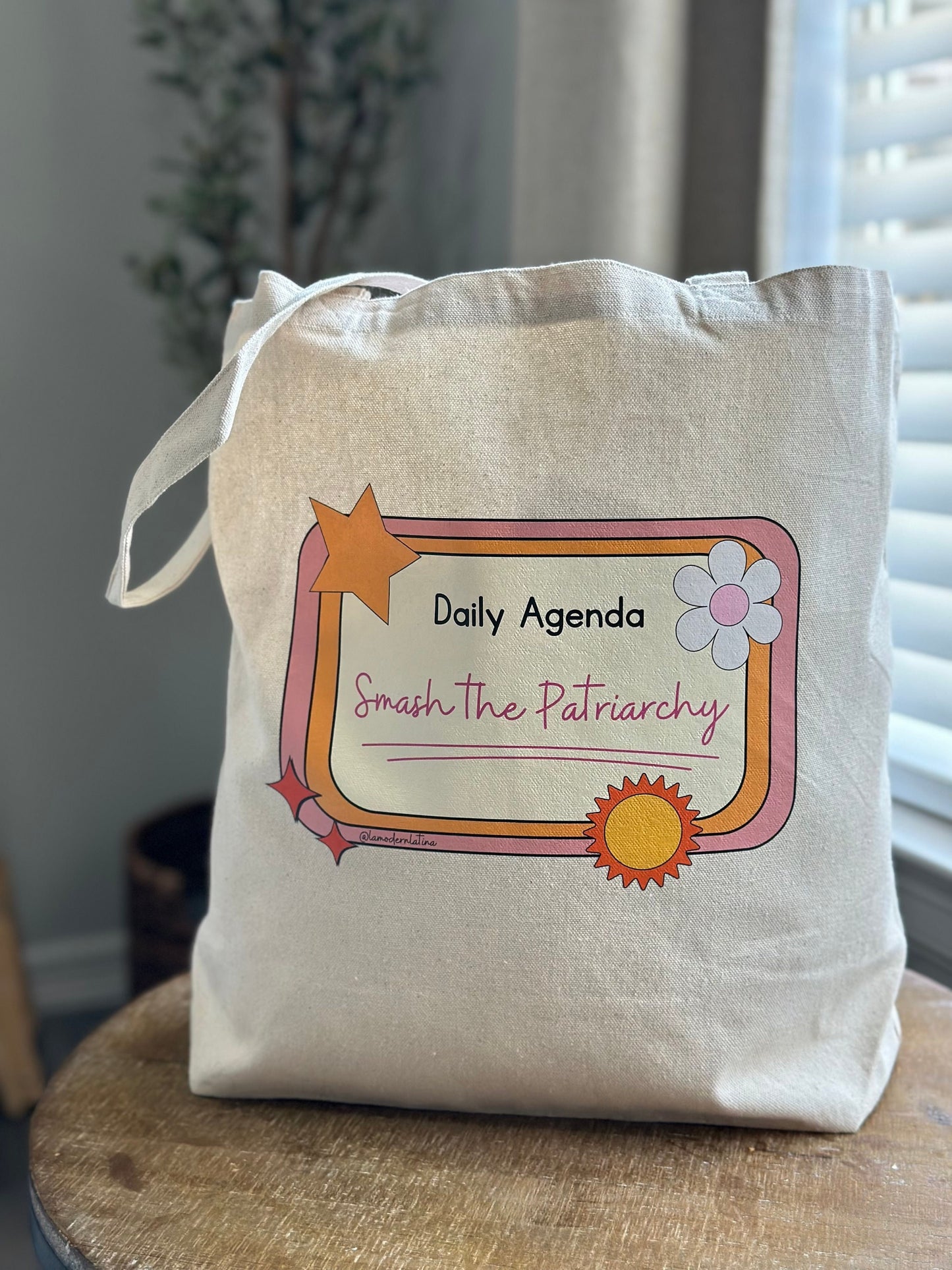 Daily Agenda, Smash the Patriarchy Tote Bag