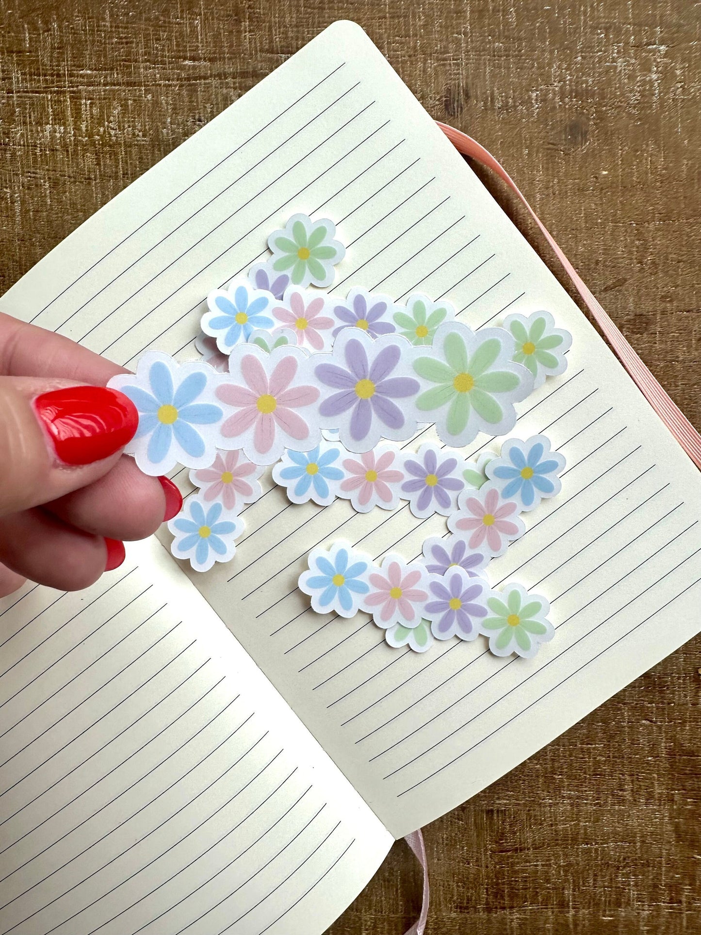 Daisy Flower Clear Vinyl Stickers