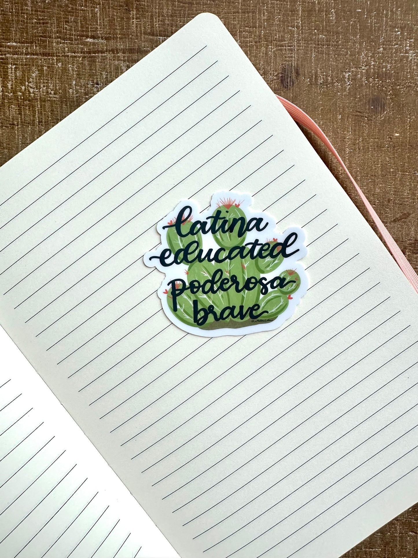 Latina Educated Poderosa Brave waterproof Sticker