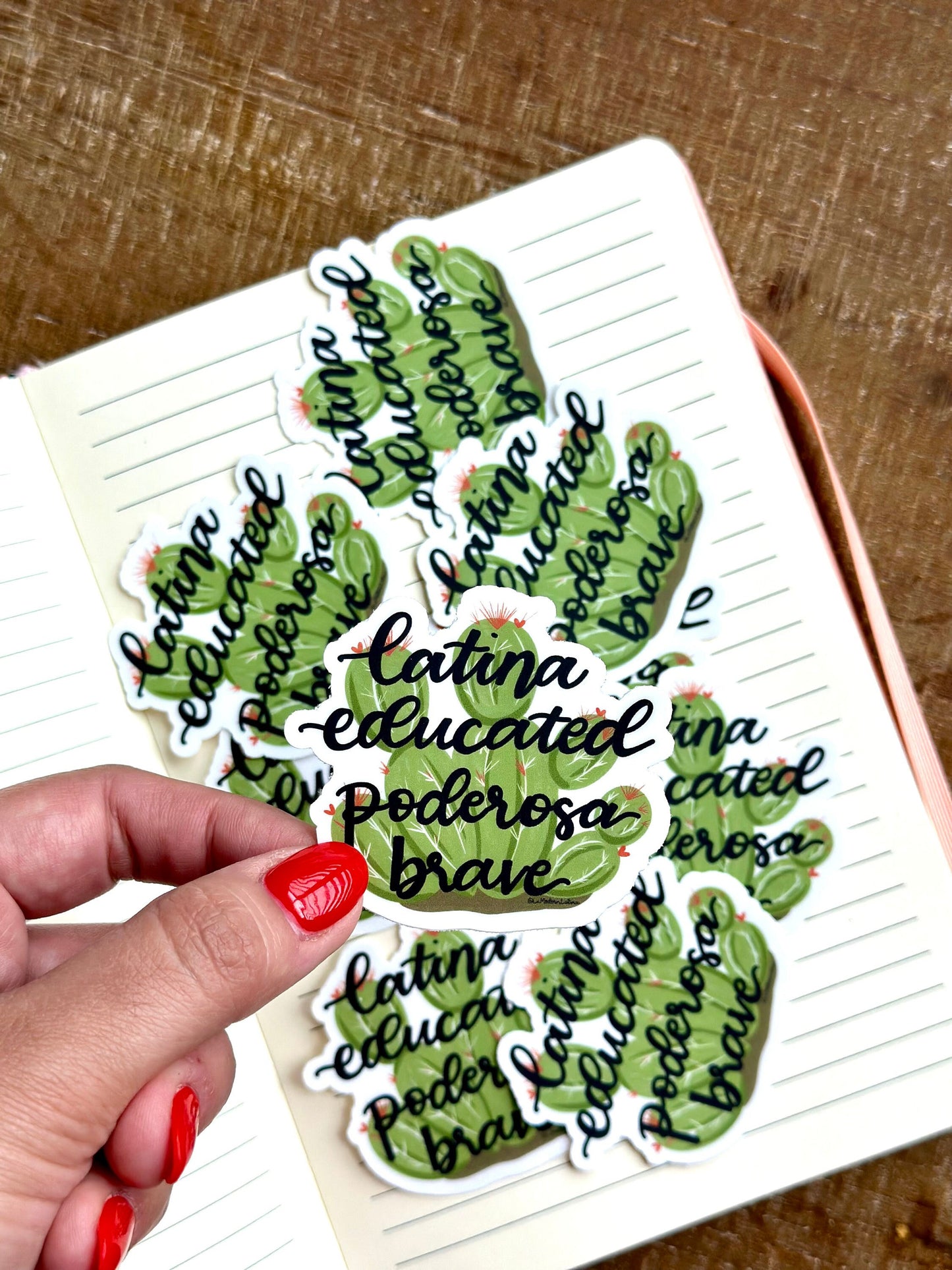 Latina Educated Poderosa Brave waterproof Sticker